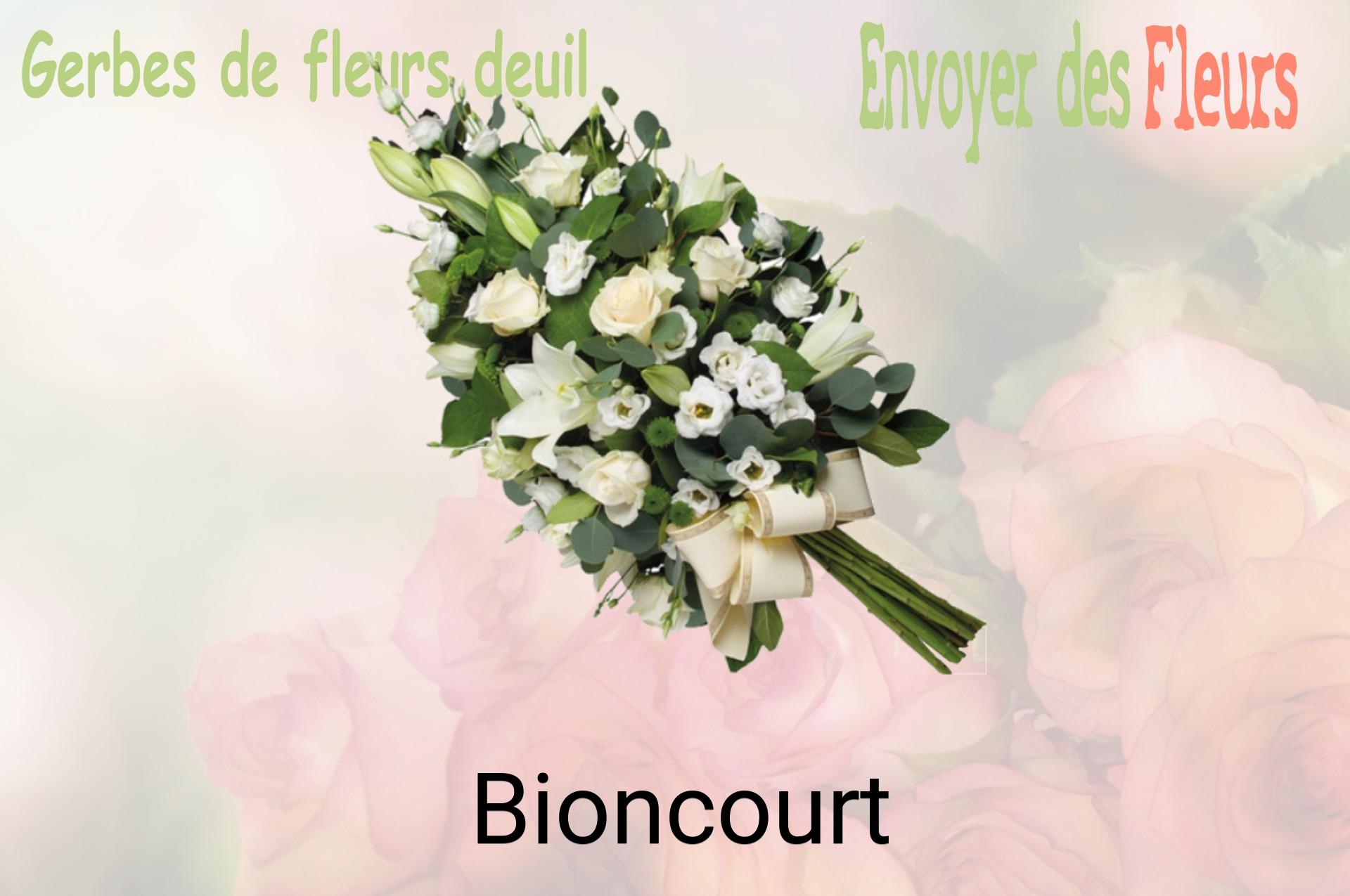 Gerbe de fleurs de deuil livrée à Bioncourt